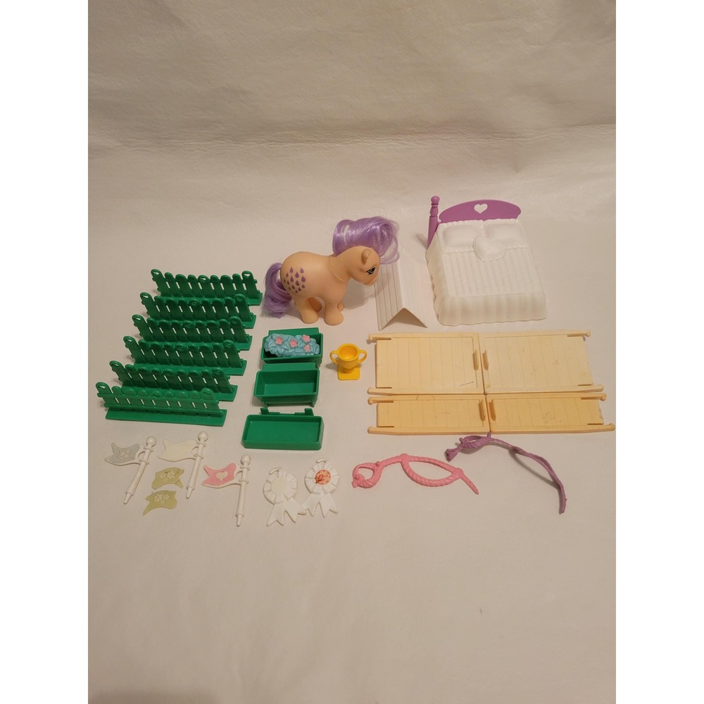 VTG Hasbro My Little Pony G1 Show Stable LEMON DROP & Replacment Part Pieces Lot